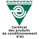 Certificat des produits de conditionnement d'air